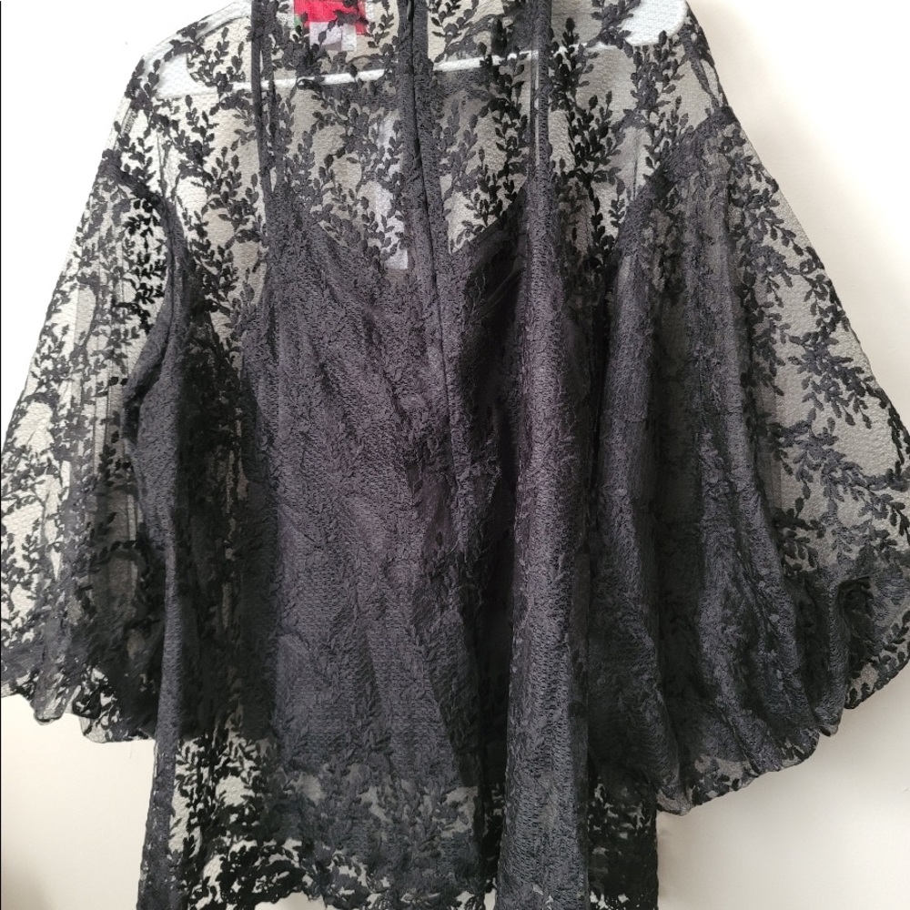 Black lace blouse